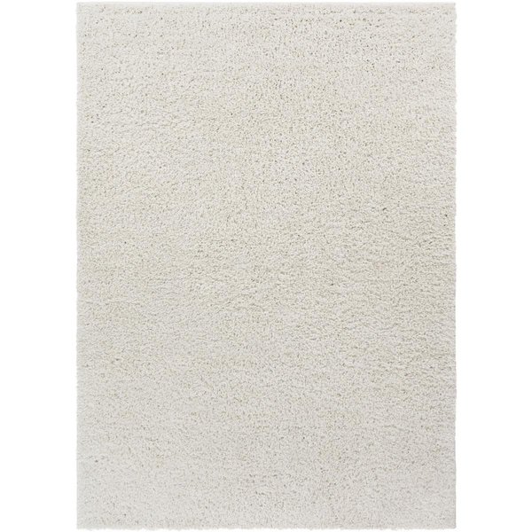Well Woven Well Woven 79125 Madison Shag Piper Ivory Modern Solid Area Rug - 5 ft. 3 in. x 7 ft. 3 in. 79125